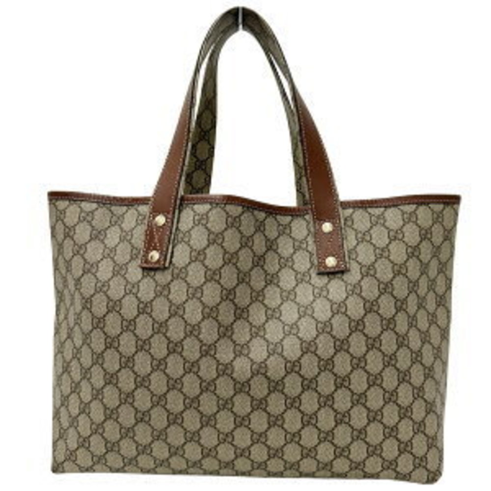 Gucci GG Tote Shoulder Bag Brown Beige - Picture 2 of 9